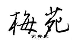 王正良梅苑行書個性簽名怎么寫