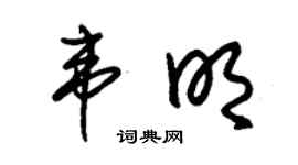 朱錫榮韋明草書個性簽名怎么寫