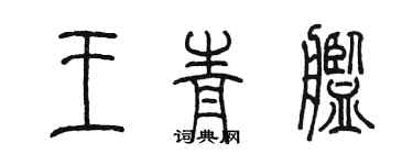 陳墨王青艦篆書個性簽名怎么寫