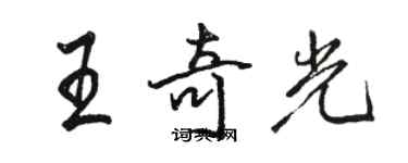 駱恆光王奇光行書個性簽名怎么寫