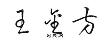 駱恆光王金方草書個性簽名怎么寫