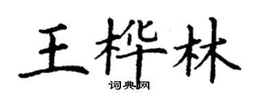 丁謙王樺林楷書個性簽名怎么寫