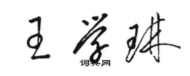 駱恆光王學琳草書個性簽名怎么寫