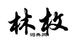 胡問遂林枚行書個性簽名怎么寫