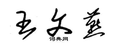 朱錫榮王文燕草書個性簽名怎么寫