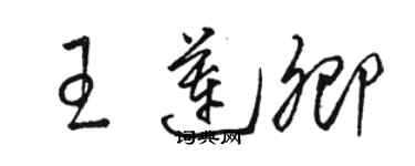 駱恆光王蓮卿草書個性簽名怎么寫