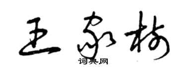 曾慶福王家樹草書個性簽名怎么寫