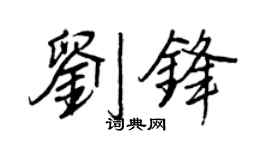 王正良劉鋒行書個性簽名怎么寫