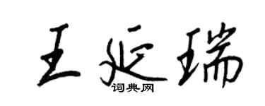 王正良王延瑞行書個性簽名怎么寫