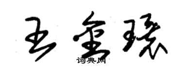 朱錫榮王金環草書個性簽名怎么寫