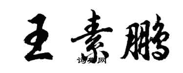 胡問遂王素鵬行書個性簽名怎么寫