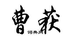 胡問遂曹獲行書個性簽名怎么寫