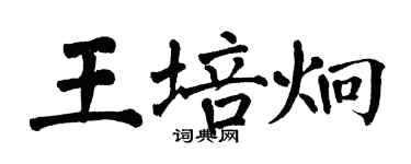 翁闓運王培炯楷書個性簽名怎么寫