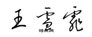 梁錦英王雪霏草書個性簽名怎么寫