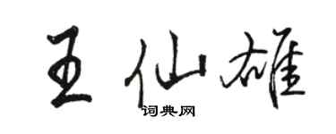 駱恆光王仙雄行書個性簽名怎么寫