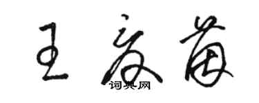 駱恆光王夏茵草書個性簽名怎么寫