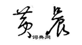 曾慶福黃晨草書個性簽名怎么寫