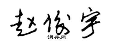朱錫榮趙俊宇草書個性簽名怎么寫