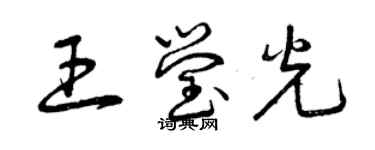 曾慶福王瑩光草書個性簽名怎么寫