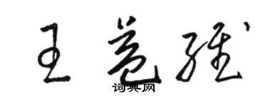 駱恆光王益維草書個性簽名怎么寫