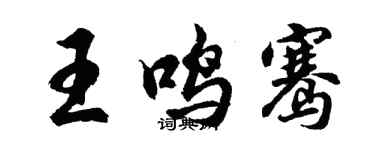 胡問遂王鳴騫行書個性簽名怎么寫