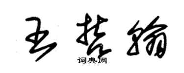 朱錫榮王哲翰草書個性簽名怎么寫