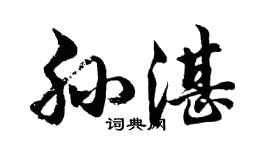 胡問遂孫湛行書個性簽名怎么寫