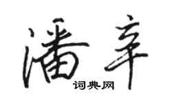 駱恆光潘辛行書個性簽名怎么寫