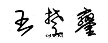 朱錫榮王楚鑾草書個性簽名怎么寫