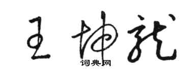 駱恆光王坤龍草書個性簽名怎么寫