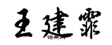 胡問遂王建霏行書個性簽名怎么寫