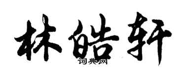 胡問遂林皓軒行書個性簽名怎么寫