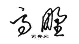 駱恆光高野草書個性簽名怎么寫
