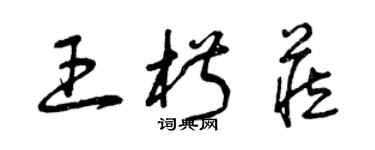 曾慶福王椒藏草書個性簽名怎么寫