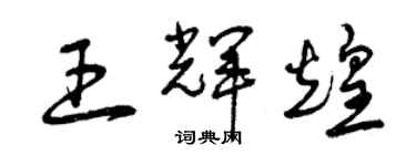 曾慶福王輝煌草書個性簽名怎么寫