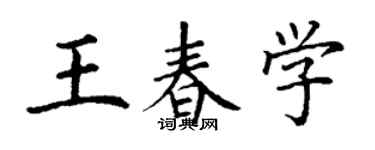 丁謙王春學楷書個性簽名怎么寫