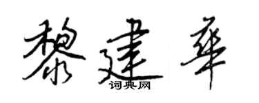 王正良黎建華行書個性簽名怎么寫
