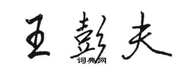 駱恆光王彭夫行書個性簽名怎么寫