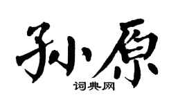 翁闓運孫原楷書個性簽名怎么寫