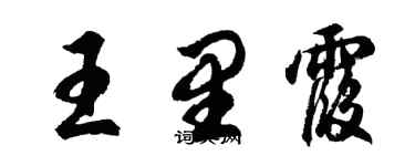 胡問遂王里霞行書個性簽名怎么寫