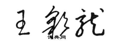 駱恆光王彩龍草書個性簽名怎么寫