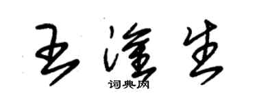 朱錫榮王淦生草書個性簽名怎么寫