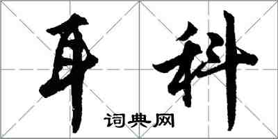 胡問遂耳科行書怎么寫