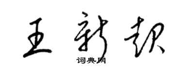 梁錦英王新起草書個性簽名怎么寫