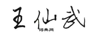 駱恆光王仙武行書個性簽名怎么寫