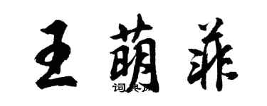 胡問遂王萌菲行書個性簽名怎么寫