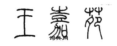 陳墨王嘉苑篆書個性簽名怎么寫