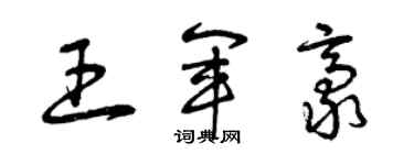 曾慶福王軍豪草書個性簽名怎么寫