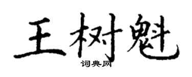丁謙王樹魁楷書個性簽名怎么寫