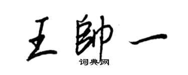 王正良王帥一行書個性簽名怎么寫